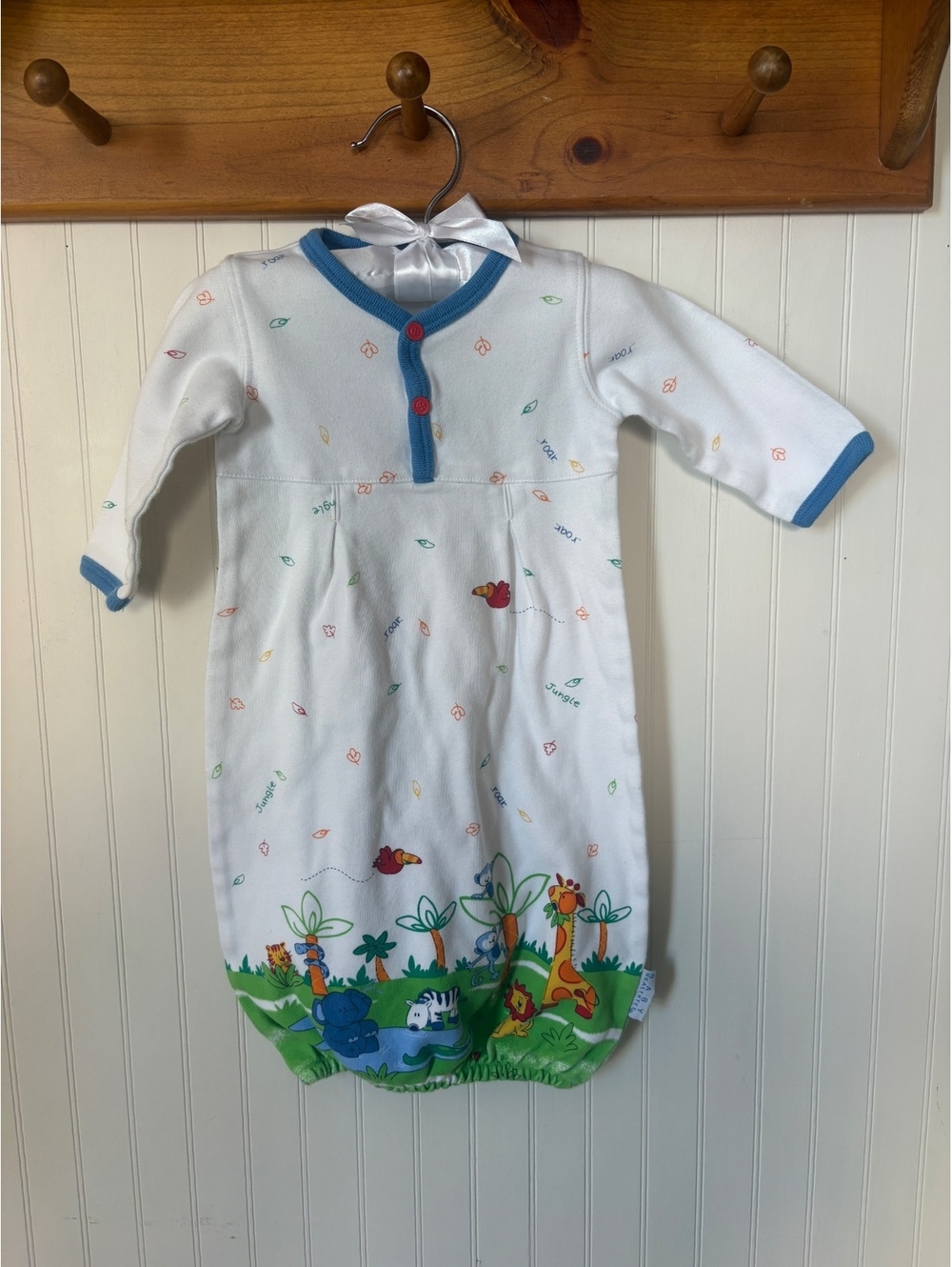 Healthtex baby Y2K safari gown